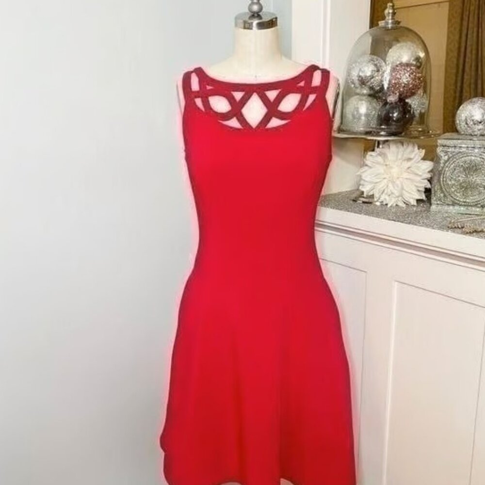 White House Black Market Vibrant Red Mini Dress